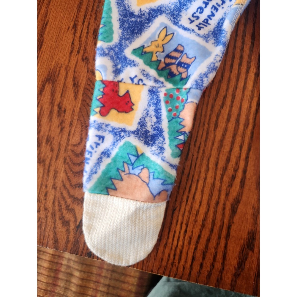 Vintage Screamers USA Made Footie Pajamas Friendly Forest Theme Size 1 - Picture 6 of 6
